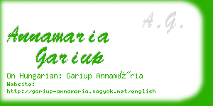 annamaria gariup business card